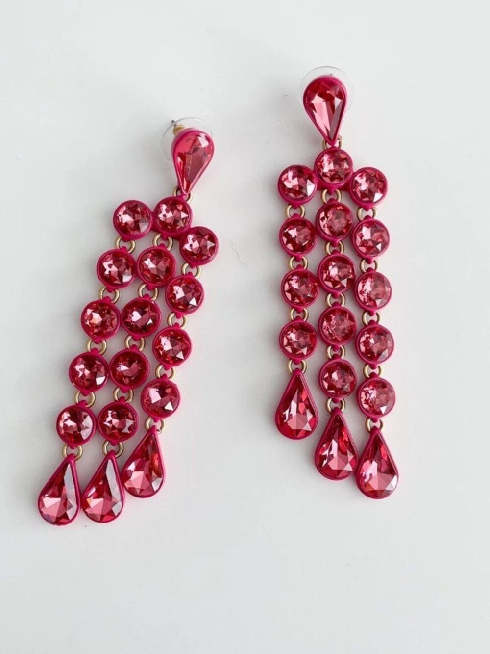 J. Crew Sparkly Waterfall Dangle Earrings